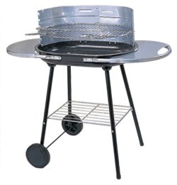 Oval Steel Trolley - Charcoal - BBQ